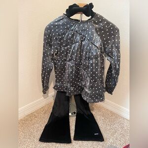 DKNY Kids Polka Dot Blouse - Black and White